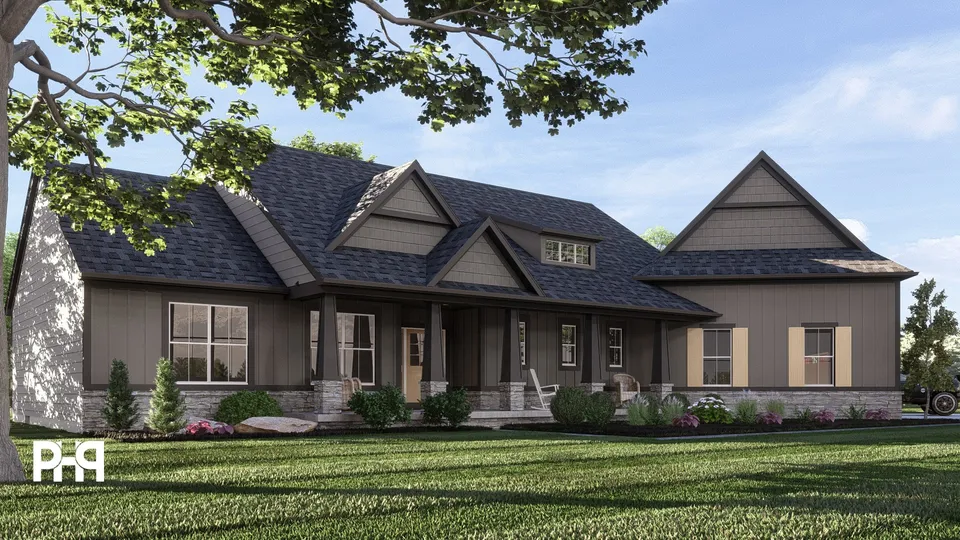 The Anderson house plan, exterior view 4
